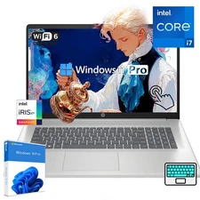 HP Laptop 17.3" Touch & Backlit KB 10 core Intel I7 UpTo 64GB RAM 4TB Windows OS