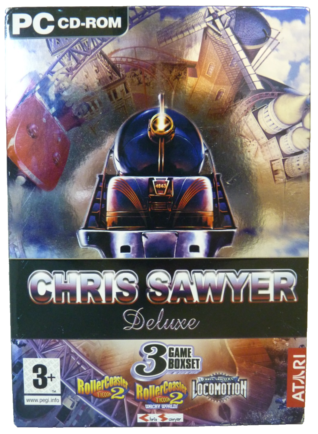 Chris Sawyer's Deluxe (PC CD Rom) Box Set - Rollercoaster Tycoon 2 / Locomotion