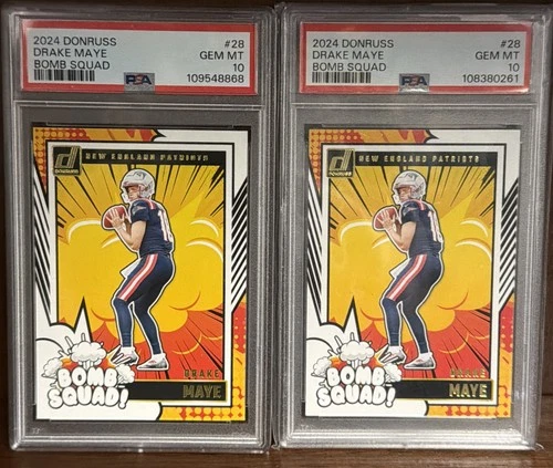 2024 Panini Donruss Bomb Squad Drake Maye #28 (RC) PSA 10 Gem Mint New England