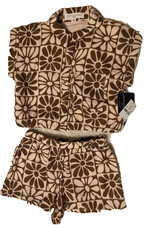 NEW Grayson Threads Kids Girl's 2 Piece Matching Shirt Short Set Size XS