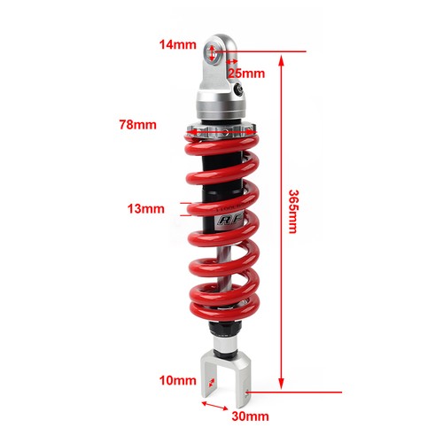 13mm Frühling 365mm Einstellbare Stoßdämpfer für Honda für Suzuki Motor 30*10mm - Picture 10 of 10