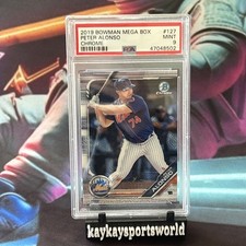 2019 Bowman Chrome Mega Box Mojo Refractor Pete Alonso PSA 9