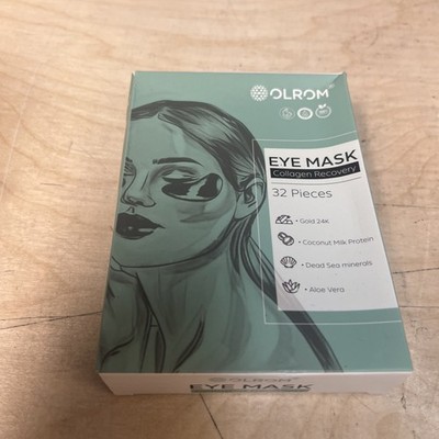 NEW - Olrom Eye Mask - Under Eye Patches: 32 Gold Collagen Eye Pads Exp.04/2027