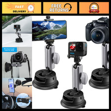 Suction Cup Camera Mount for GoPro, DSLR, Phone, DJI Action, Insta360 - Versatil