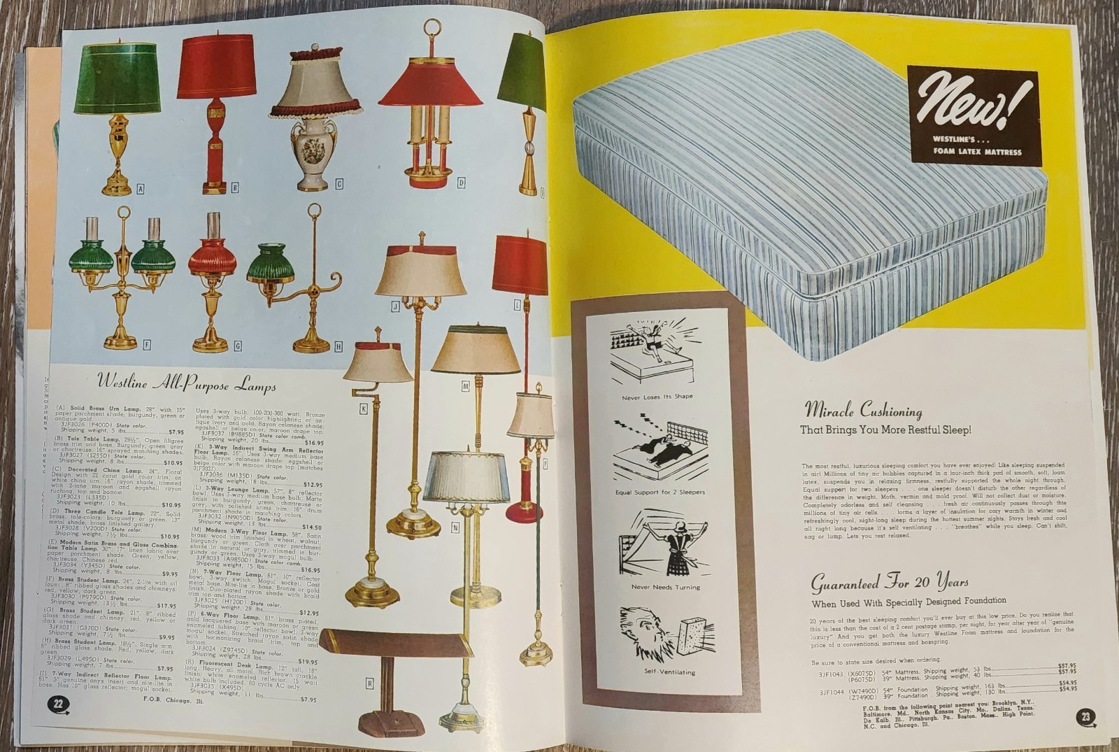 Vintage 1949 MCM Westline Furniture Catalog Western Auto