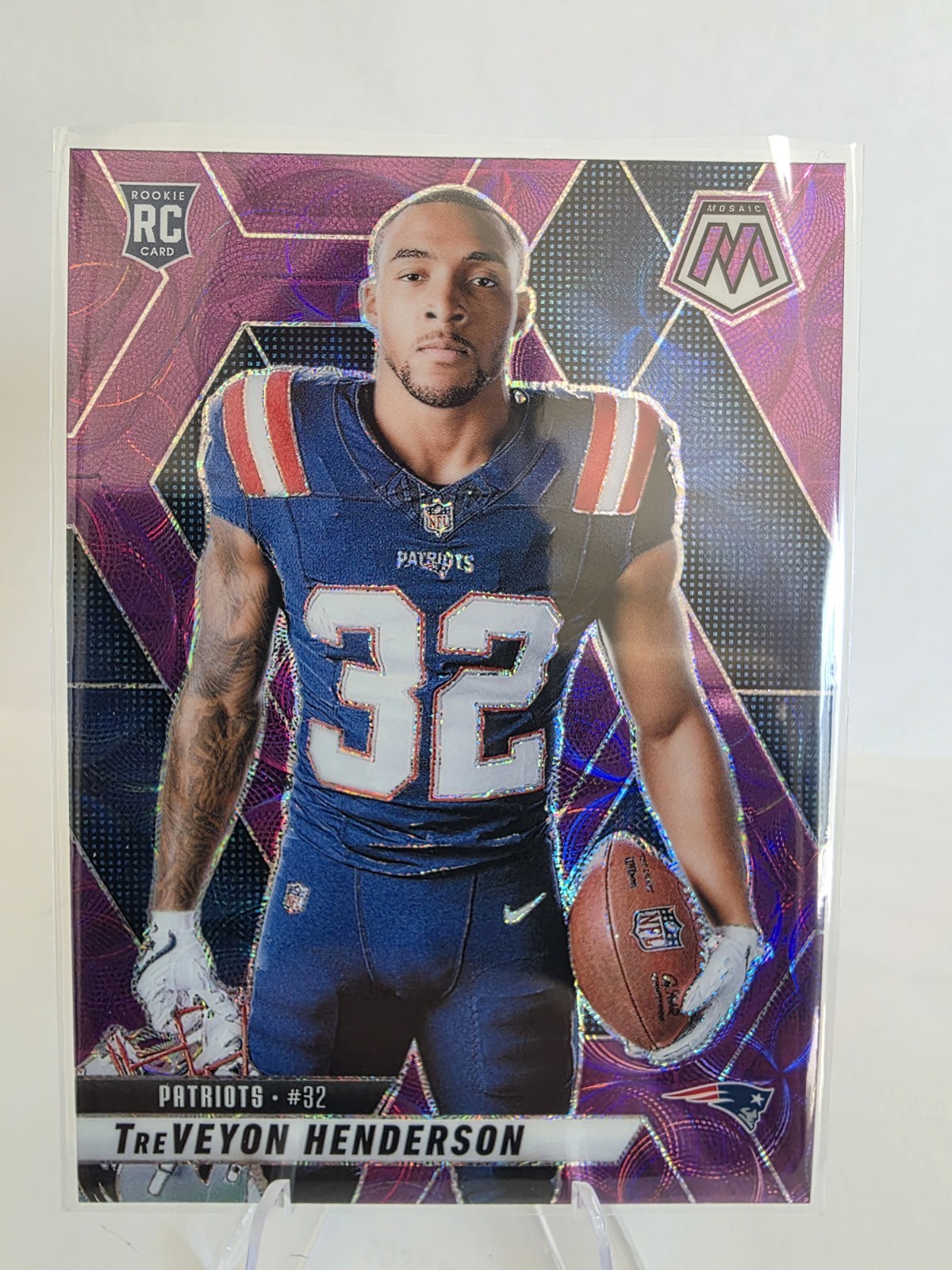 2025 Panini Mosaic Rookie Variations TreVeyon Henderson #278 Purple Scope Prizm