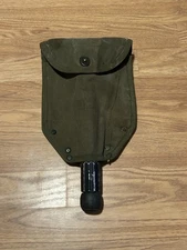 Folding Entrenching E-Tool Shovel & Canvas Cover