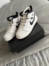 NEW TODDLERS BABY NIKE AIR JORDAN 1 MID TD WHITE/BLACK DQ8425 132