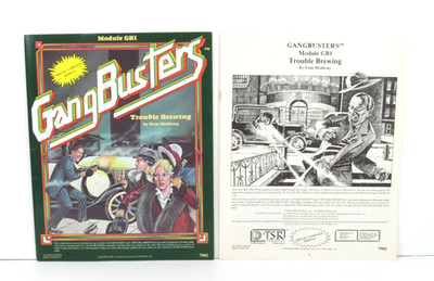 Gangbusters RPG GB1 Trouble Brewing 1982 TSR7901 Uncut Original