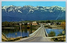Polson Montana Mission Range Flathead Lake Scenic View Vintage Postcard