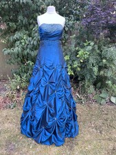 Flirt by Maggie Sottero 6 Teal Taffeta Ballgown Formal Prom Pageant Dress Gown
