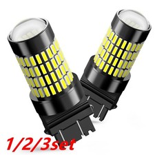1/2set LED Front Turn Signal Blinker Light DRL Lamp 3157 3457 4157 White 6000K