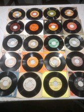  20 45 rpm 7" Vinyl Records Jukebox Collection Lot 1970's Songs