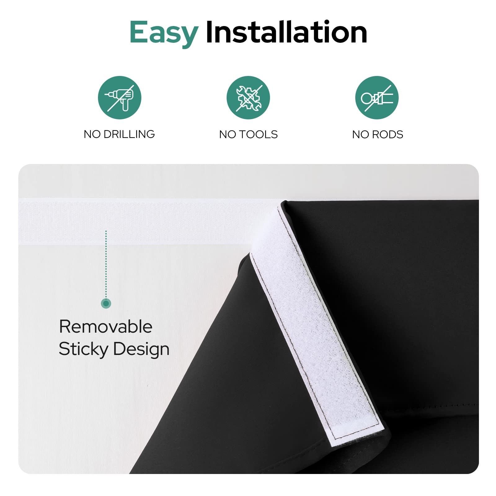 HOMEIDEAS Blackout French Door Curtains for Door Window, Privacy Curtains Set...