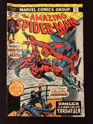 SPIDER-MAN 134 6.0 6.5 MARVEL 1974 MYLITE 2 DOUBLE BOARDED PUNISHER LAST PAGE MO