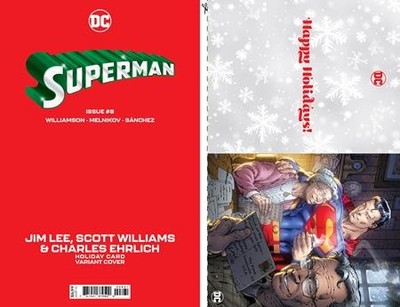SUPERMAN #8 VARIANT CVR D JIM LEE DC HOLIDAY CARD SPECIAL EDITION VARIANT DC COM