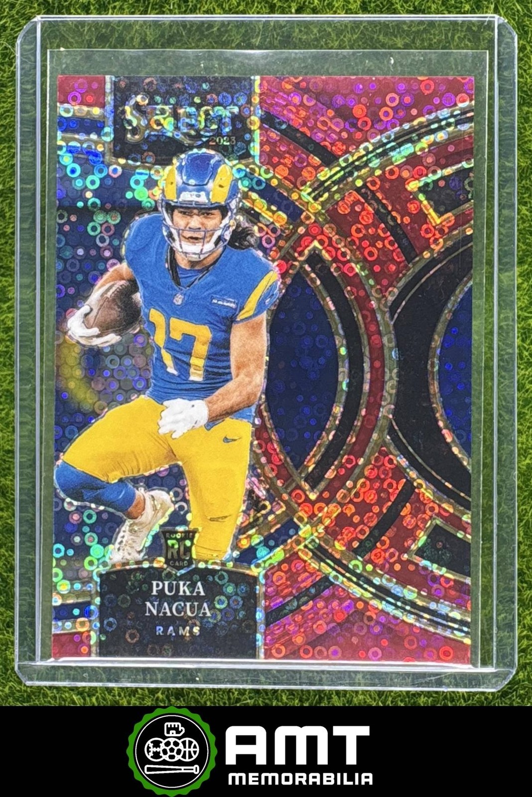 Puka Nacua RC 2023 Panini Select Disco Red Prizms 35/49 Los Angeles Rams #199