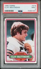 1980 Topps Clay Matthews #418 PSA 9