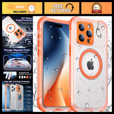 Waterproof Magnetic iPhone 15 Pro Max Case, Full Body Shockproof Dustproof, IP