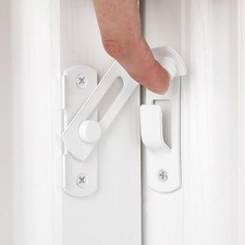 4 Packs 90 Degree Flip Barn Door Lock Latches  White Stainless Steel Gate