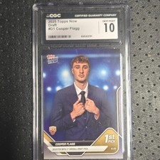 Topps 2025-26 Now Draft Cooper Flagg #D1 Rookie CGC Gem Mint 10 Basketball Card