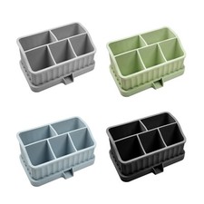 Silicone Toothbrush and Toothpaste Holder for Bathroom Storage Solution