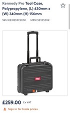 Kennedy Tool Box Case Moulded Key Lock Workshop Case 340mm x 156mm New