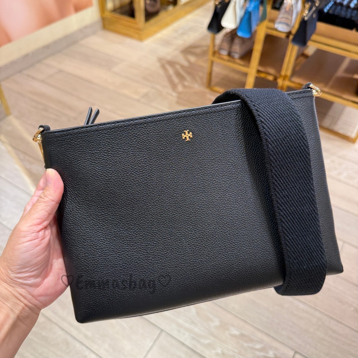 Tory Burch Blake Swingpack Leather Crossbody Messenger 176874