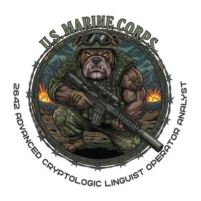 2642 USMC MOS Advanced Cryptologic Linguist Operator Marine Corps 4'' Decal
