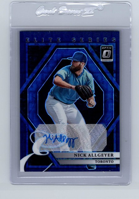 2022 Donruss Optic NICK ALLGEYER Auto #5/8 Pandora Black Elite Toronto Blue Jays