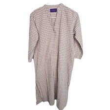 Sana Safinaz Womens Kurti Kurta Seersucker Size XS Checker Ethnic Indian Cotton