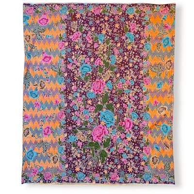 Vintage Indonesian Batik Sarong Fabric RD Super Pekalongan Cotton  2 Yds X 42''