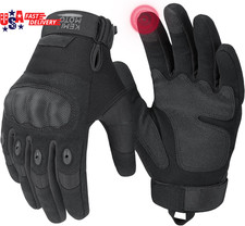 Tactical Gloves for Men, Touchscreen Motorcycle Gloves with Hard Shell Palm Pa