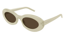 Saint Laurent SL 594 011 Ivory Sunglasses Unisex New Authentic