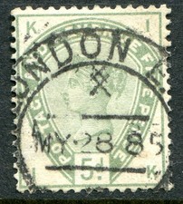 (624) VERY GOOD LIGHTLY USED SG193 QV 5d DULL GREEN