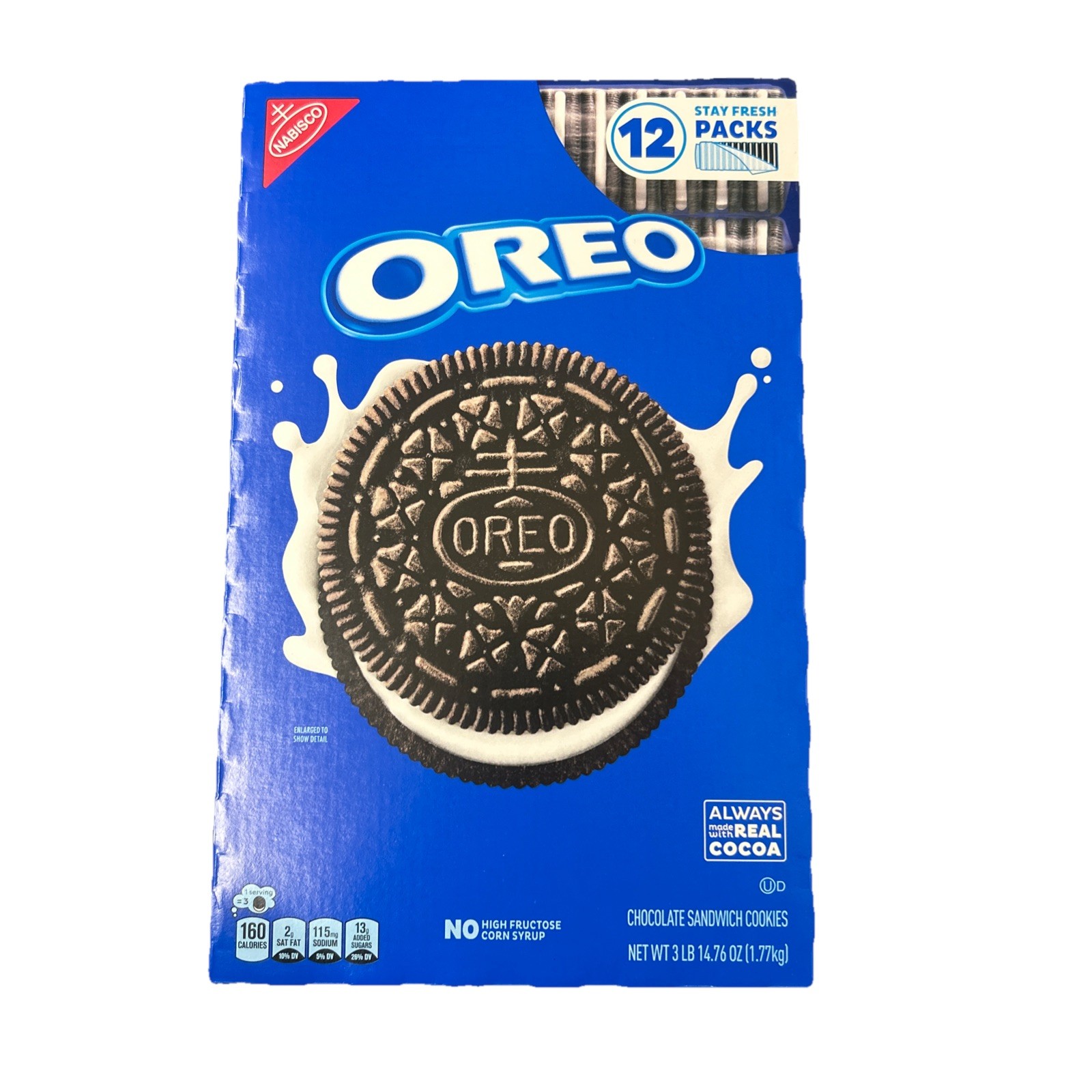 Galletas sándwich de chocolate OREO paquetes de 12 unidades CADUCIDAD 08/2026