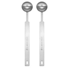 2pcs Single Measuring Spoon 1tsp (1/3tbsp 5ml) Stainless Steel Spoon