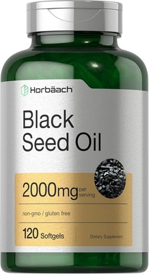 #ad Black Seed Oil 2000mg 120 Softgel Capsules Nigella Sativa by Horbaach $16.00
