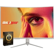 Deco Gear 39" Curved Ultrawide Gaming Monitor White (Open Box) + 1 Year Warranty