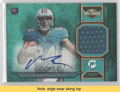 2012 Triple Threads Rookie Relics Emerald 47/50 Michael Egnew Auto READ 0m0