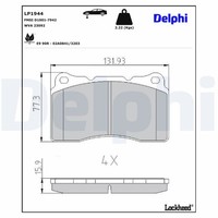 Bremsbelagsatz Scheibenbremse Delphi LP1944 FüR B9A Renault Volvo C30 V70 Megane