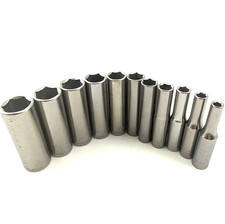 Craftsman 11pc Metric 14 Drive Deep Socket Set 4mm-14mm 6pt Usa Craftsman 11pc Metric 14 Drive Deep Socket Set 4mm-14mm 6pt Usa