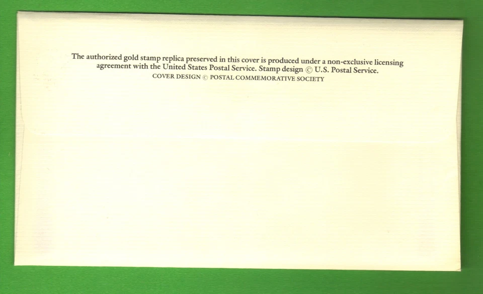 US First Day Cover 20c Stamp with 22k Gold Replica Sc. #2036 Sweden Treaty - Image 2 of 3