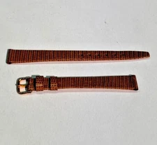 13mm Long Brown Genuine Lizard Watch Band