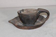 RARE 19TH CENTURY AMERICAN CAST IRON SAUCER BASE 