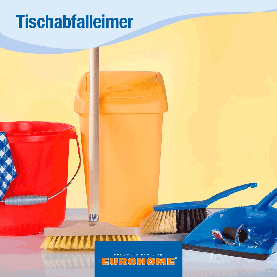 Tischabfalleimer 18 cm Mini Kunststoff Eurohome® Kosmetikeimer Biomüll - Bild 3 von 3