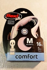 Flexi New Comfort Tape Leash PINK 16 ft, M for Dogs To 55 lbs. UPC: 840317106343