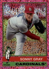 Sonny Gray 2025 Topps Heritage #388 Chrome Pink Sparkle Refractor
