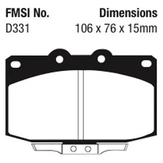 For Mazda RX-7 1986-1995 EBC DP4763R Yellowstuff Front Brake Pads Foto 2 de 3