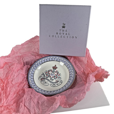 Vtg The Royal Collection Ceramic 4.75'' Dish 100 Years Centenary Queen Elizabeth